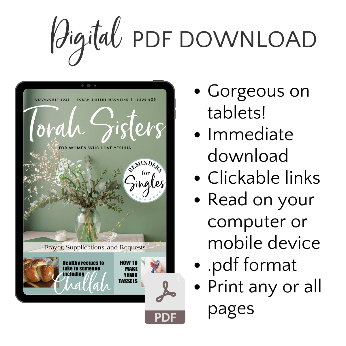 July/August 2025 Issue #25 Torah Sisters Magazine