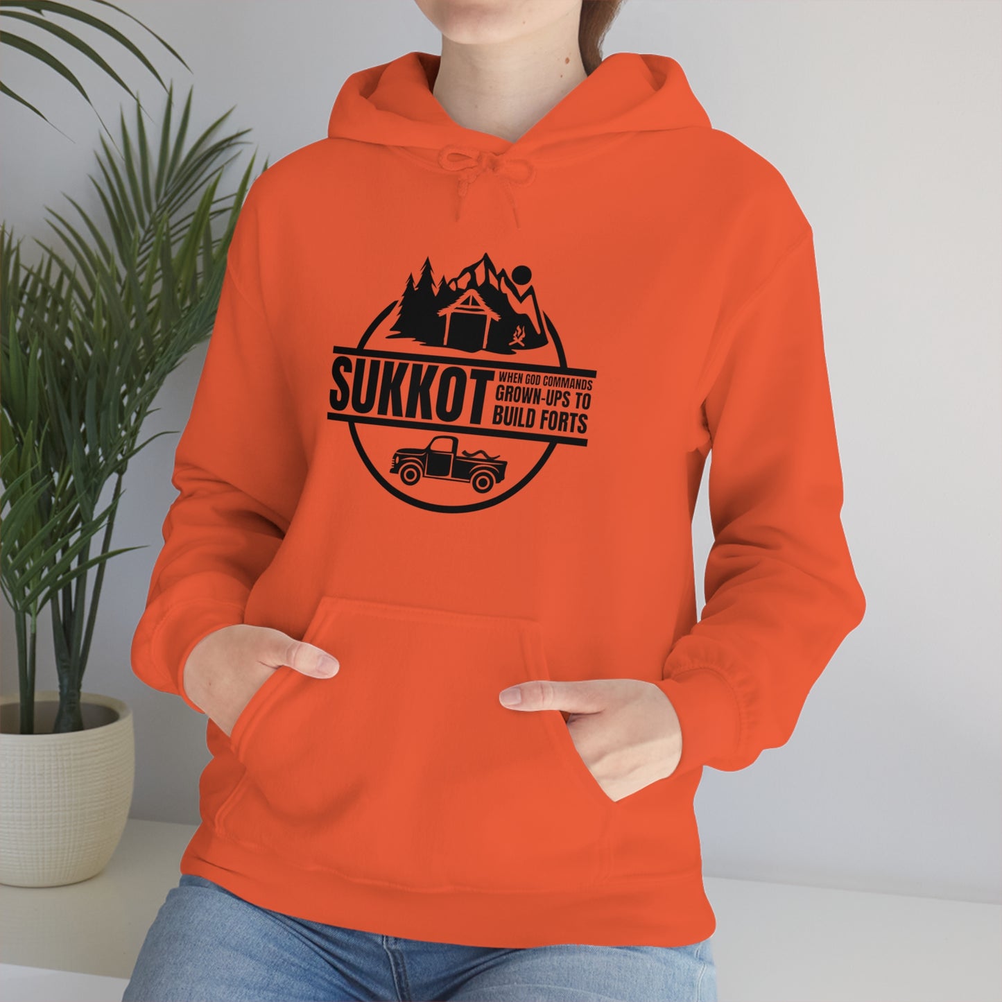 Sukkot When God Commands Grown-Ups to Build Forts Badge Unisex Hoodie