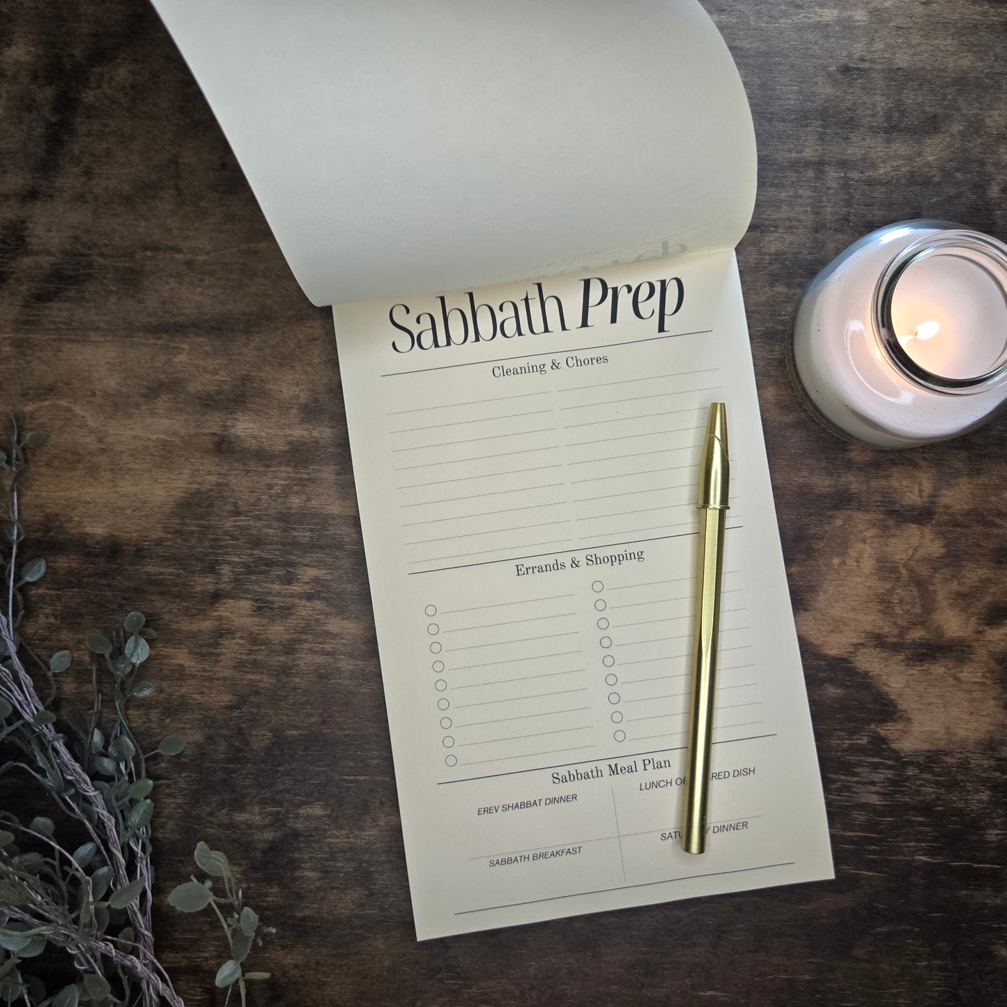Prep Day Notepad