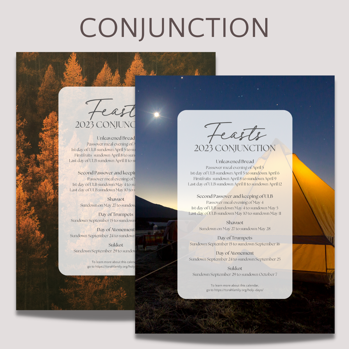 2023 Feast Dates Posters