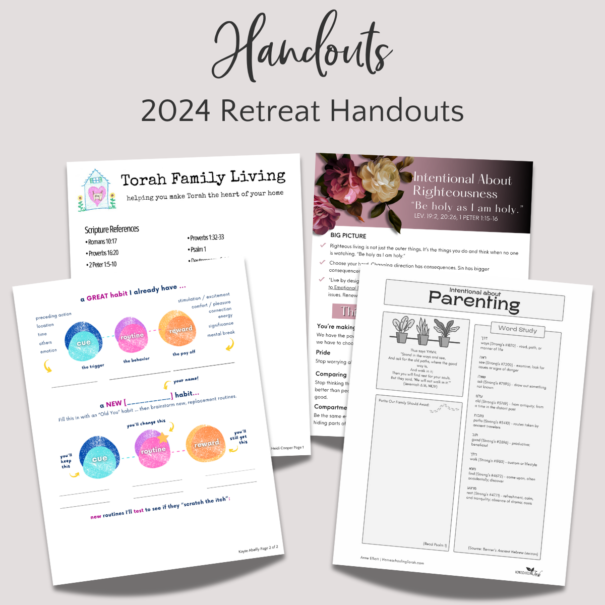 2024 Retreat Handouts