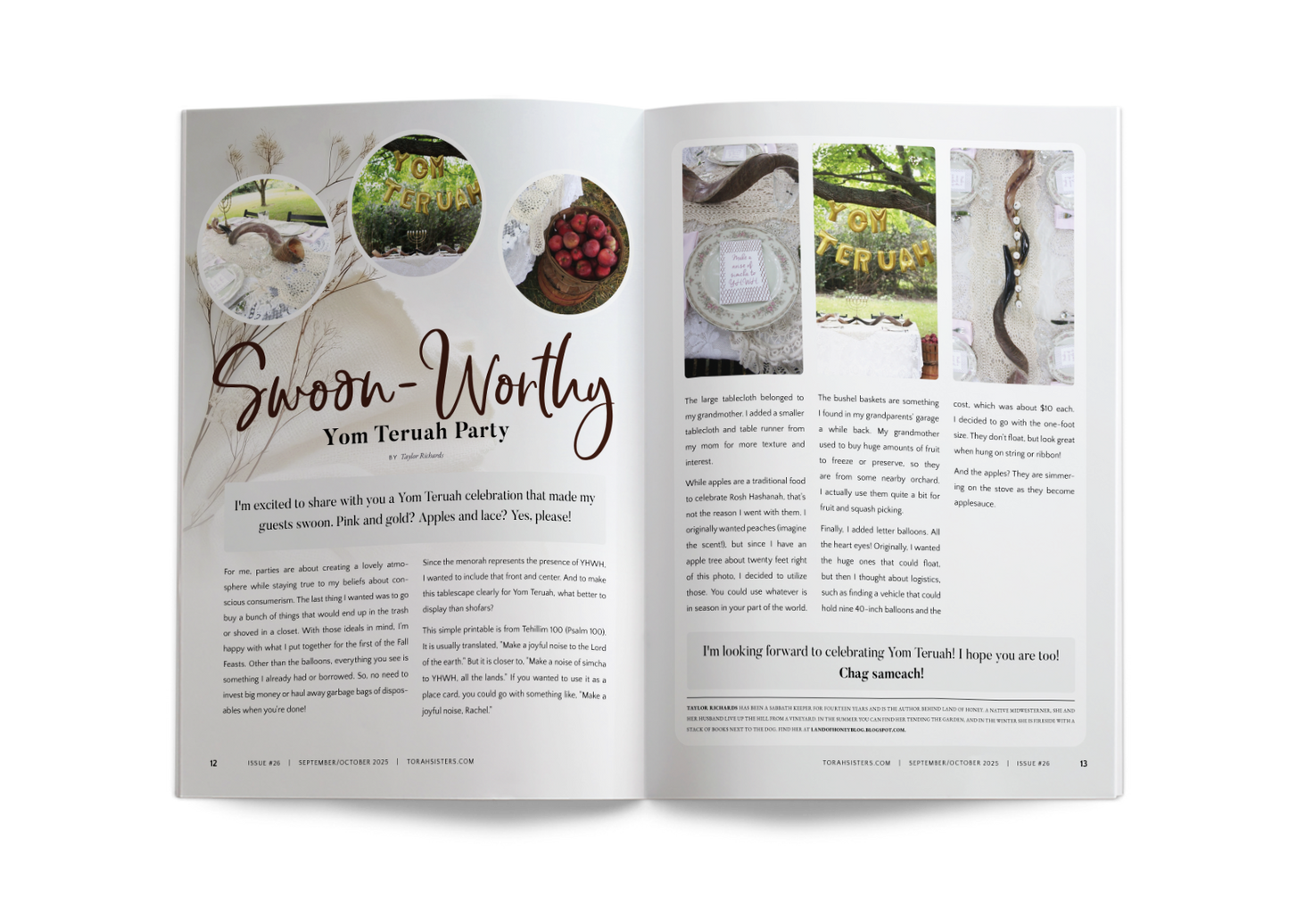 September/October 2025 Issue #26 Torah Sisters Magazine