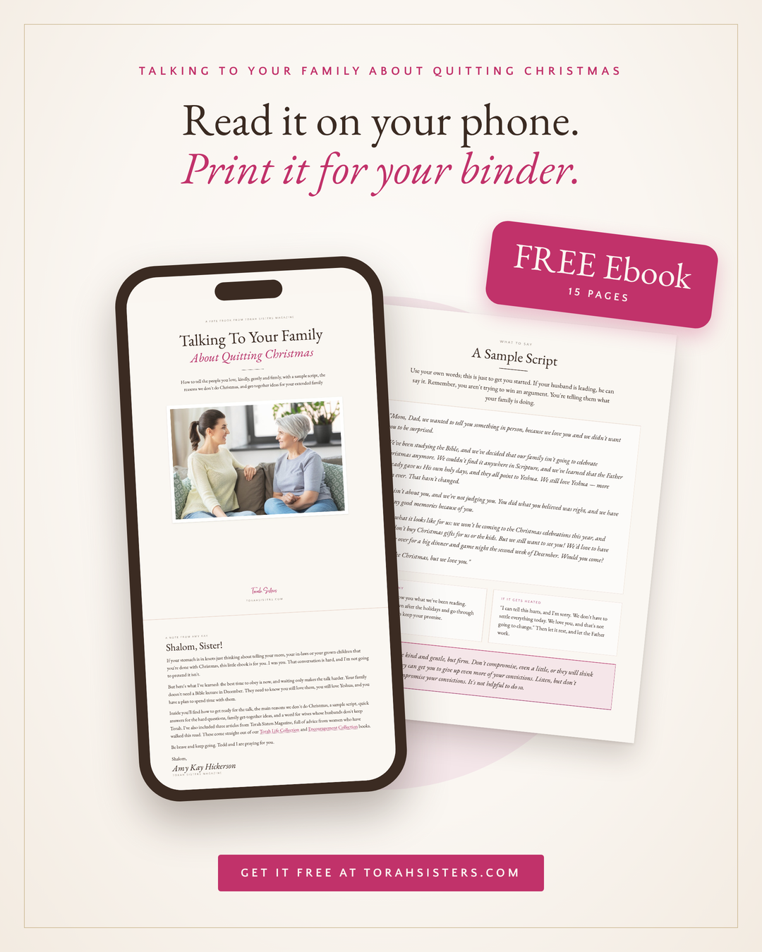 Talking To Your Family About Quitting Christmas - Free Printable Mini Book (PDF Download)