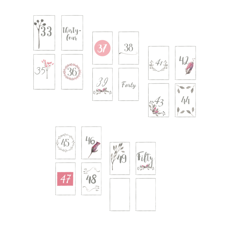 Counting the Omer Printable Cards