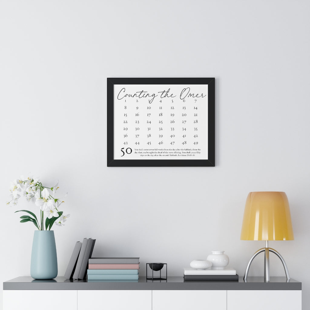 Counting the Omer Framed Poster