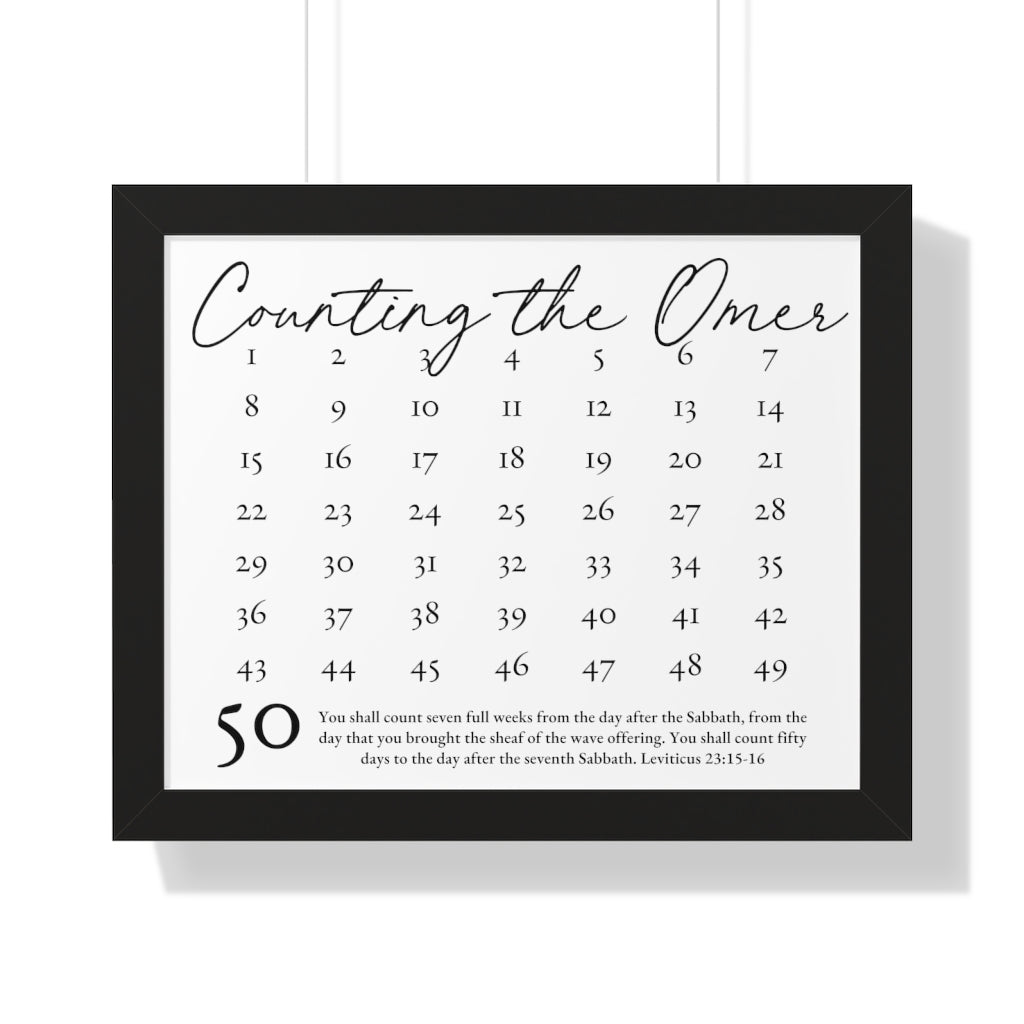 Counting the Omer Framed Poster – Torah Sisters counting-the-omer-framed-poster-torah-sisters