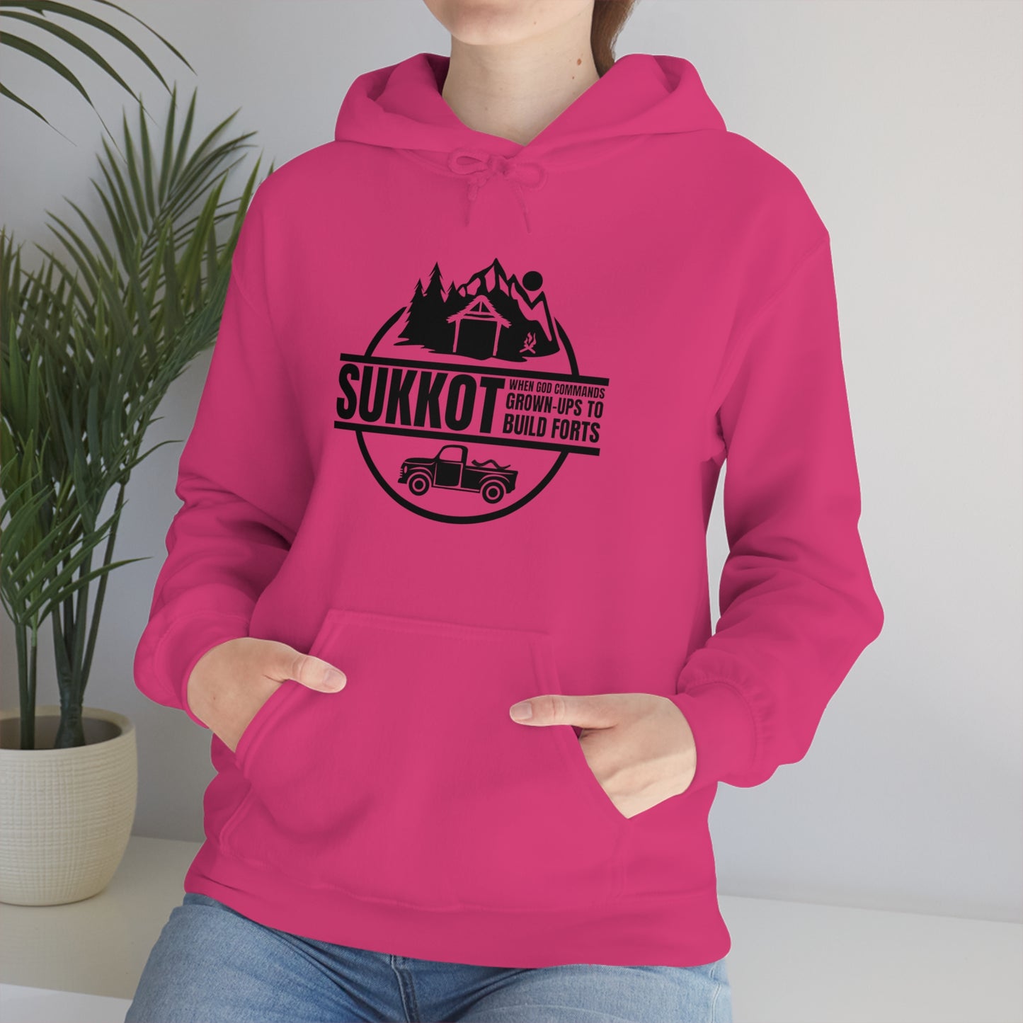 Sukkot When God Commands Grown-Ups to Build Forts Badge Unisex Hoodie