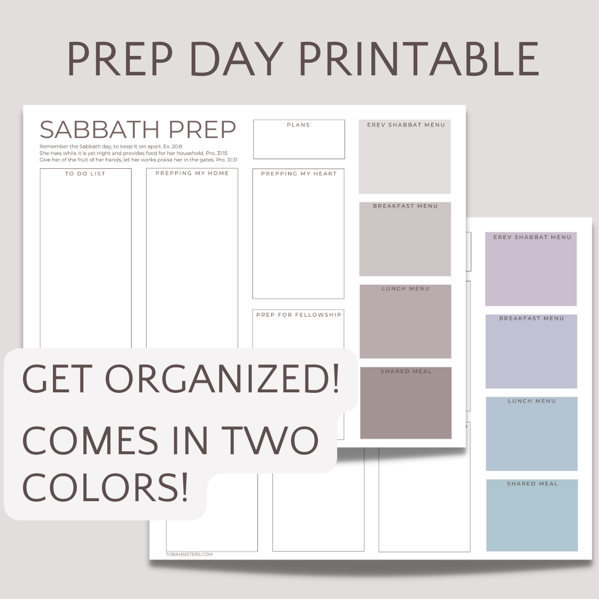 Sabbath Prep Page 2023