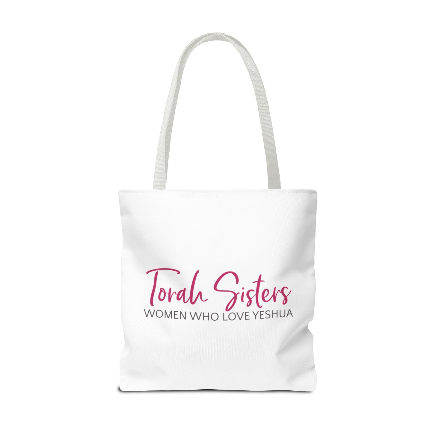 Large 18 Inch White Torah Sisters Tote Bag