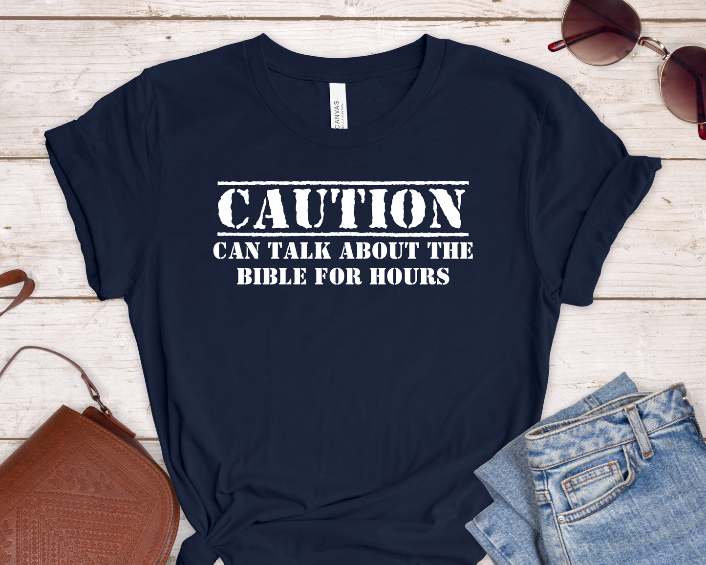 Caution Can Talk About the Bible for Hours Shirt