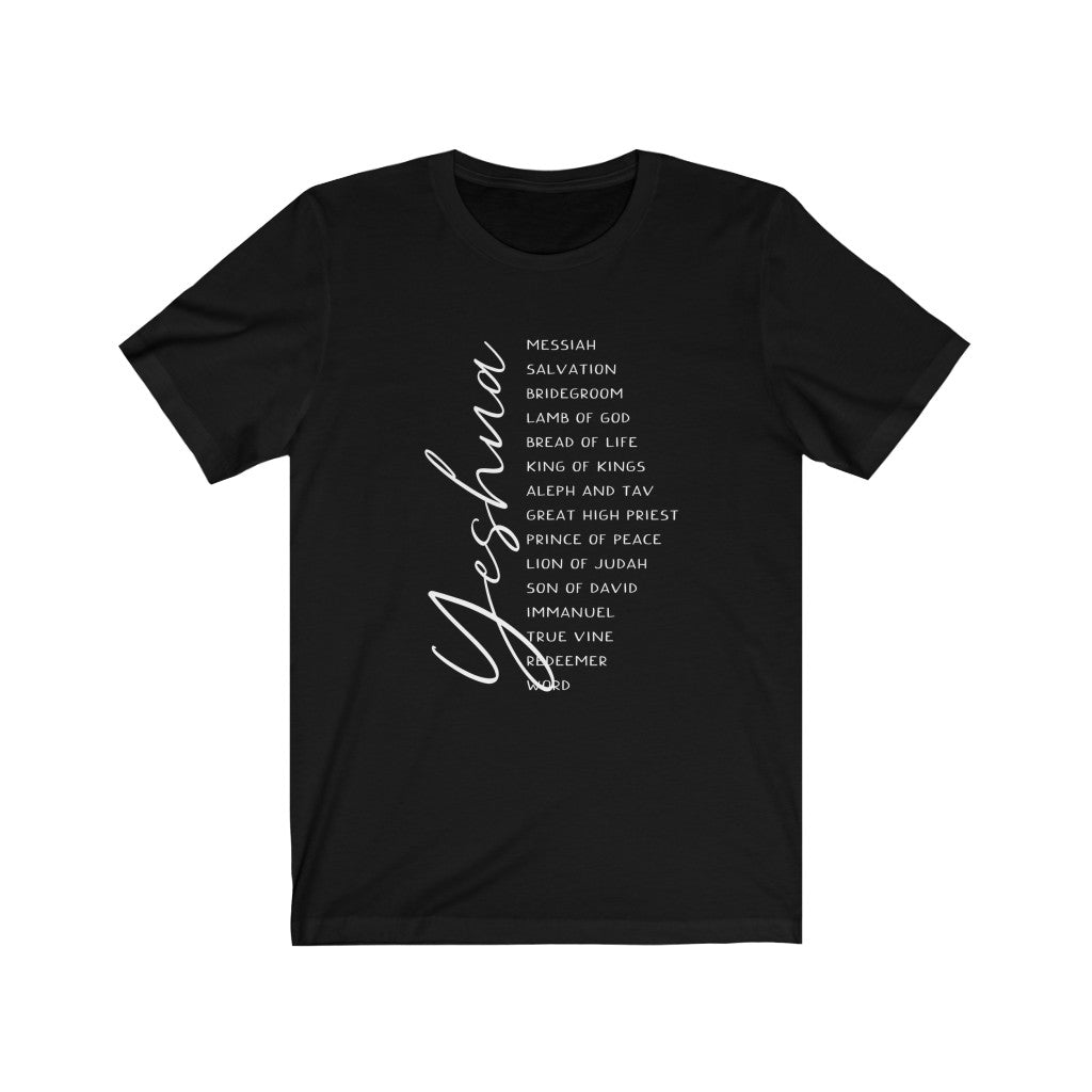 Names of Yeshua Unisex Jersey Short Sleeve Tee