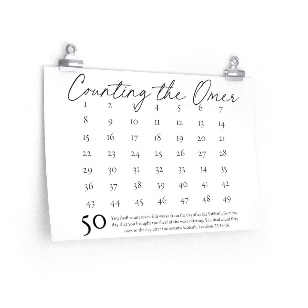 Counting the Omer Matte Poster – Torah Sisters counting-the-omer-matte-poster-torah-sisters