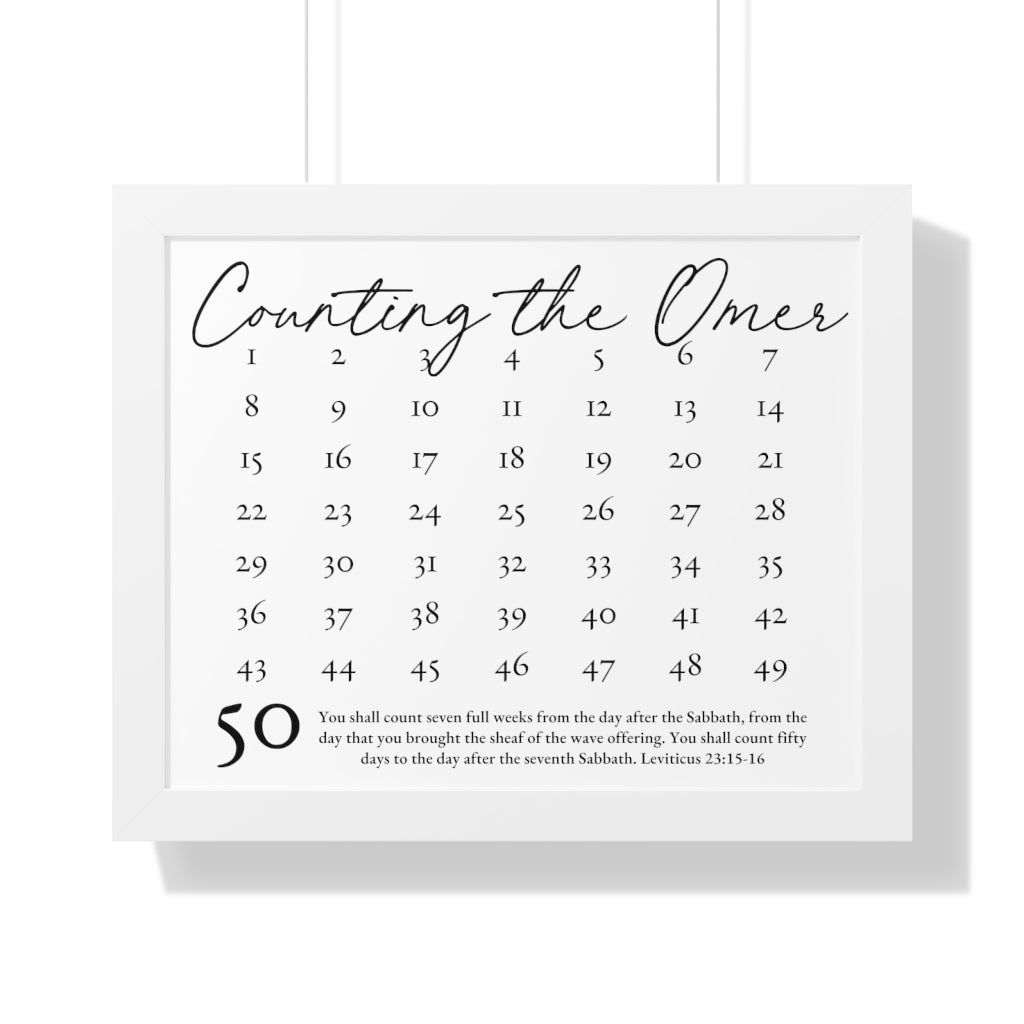 Counting the Omer Framed Poster