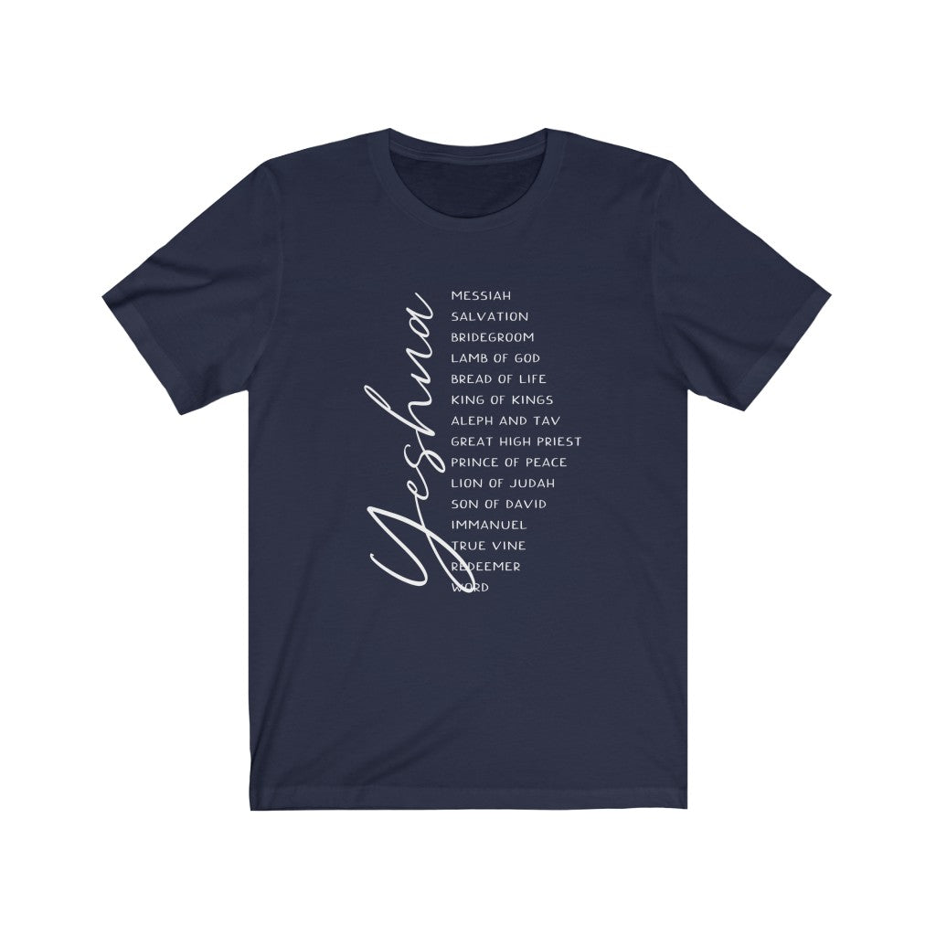 Names of Yeshua Unisex Jersey Short Sleeve Tee