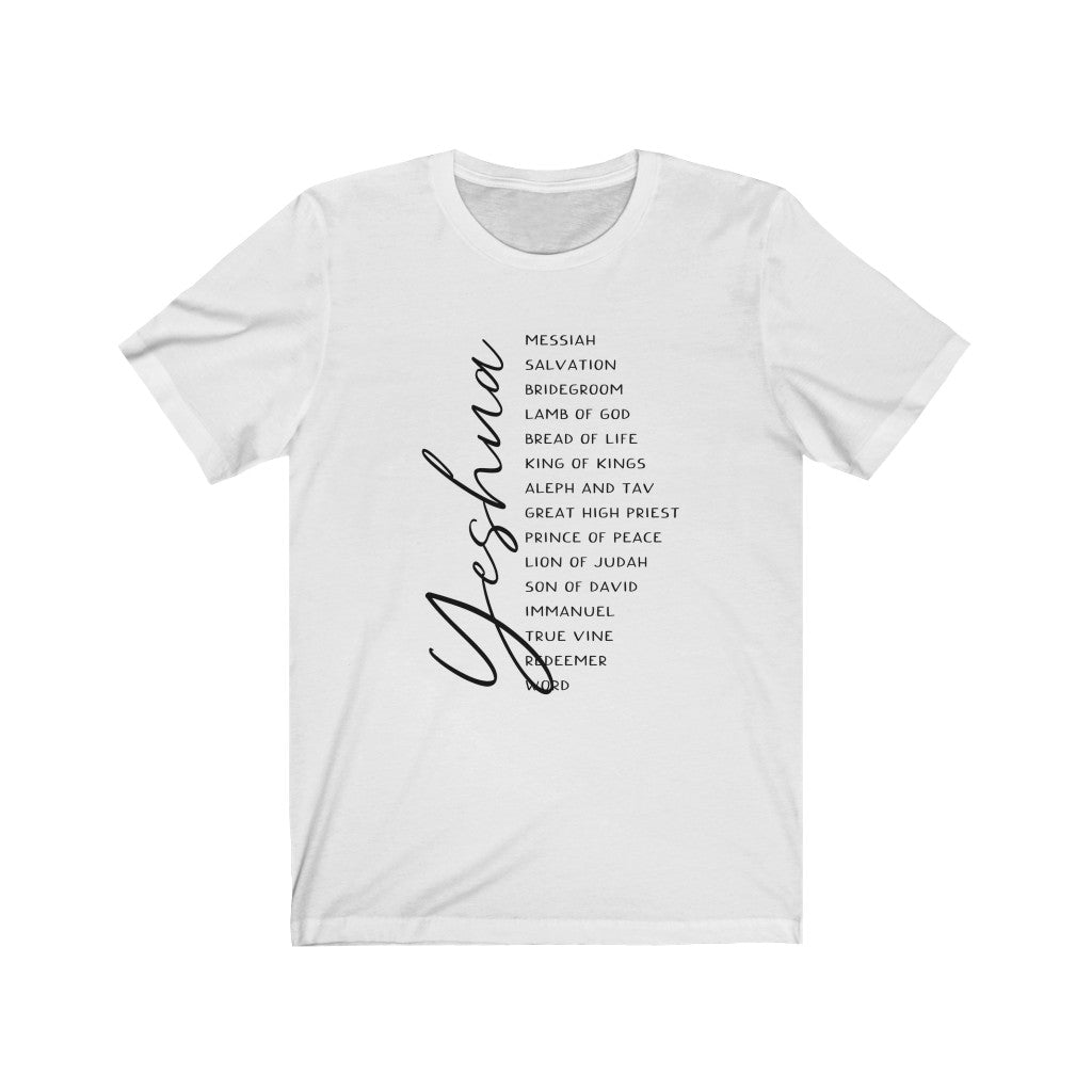 Names of Yeshua Unisex Jersey Short Sleeve Tee