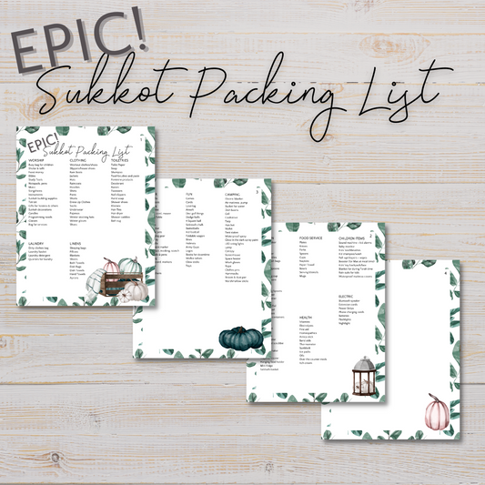 Epic Sukkot Packing List