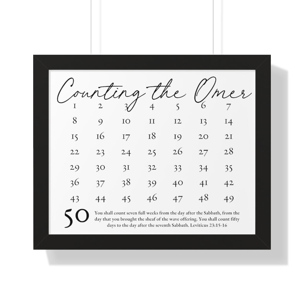 Counting the Omer Framed Poster
