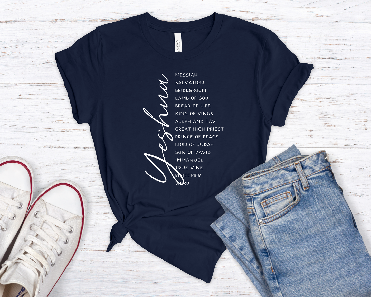 Names of Yeshua Unisex Jersey Short Sleeve Tee