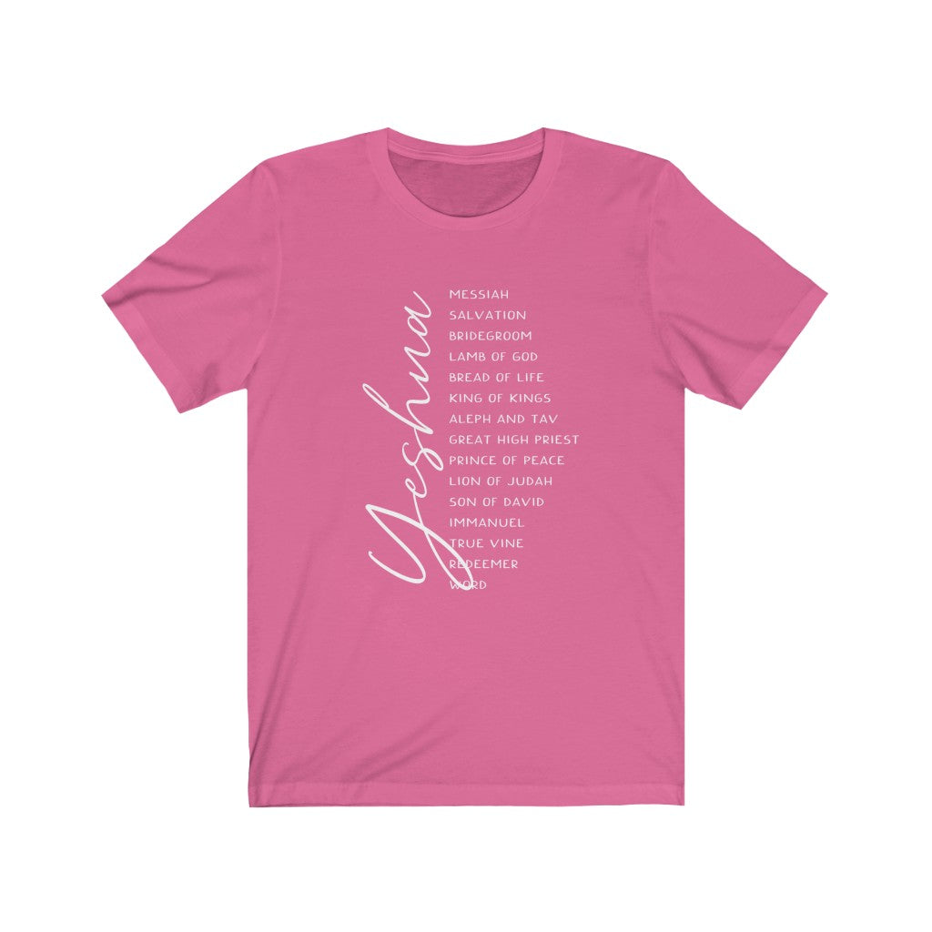 Names of Yeshua Unisex Jersey Short Sleeve Tee