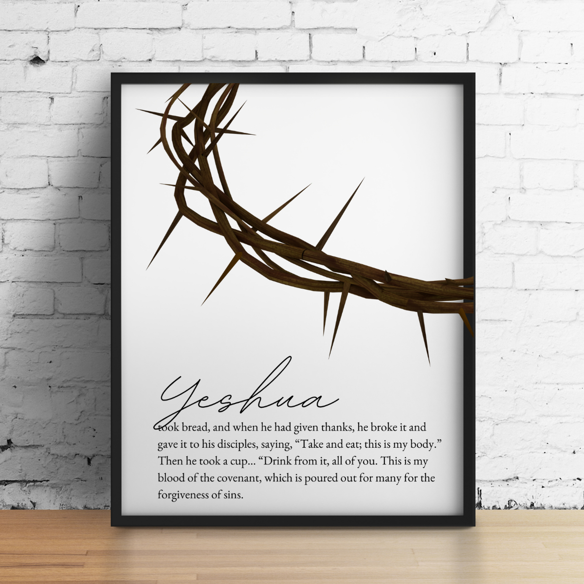 Yeshua Took the Bread Printable Sign